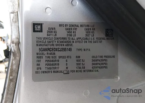 2012 Buick Enclave Leather from USA, damaged, VIN 5GAKRCEDXCJ295149